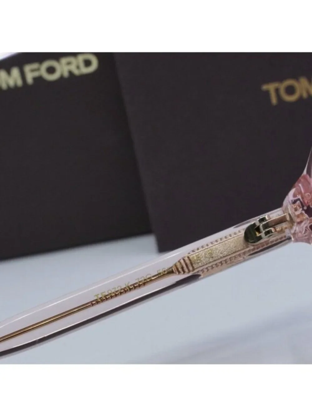 Tom Ford FT0972-K 72G Square Sunglasses – Transparent Pink
